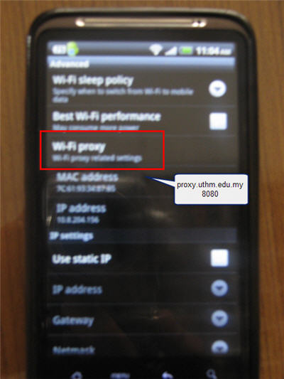 android proxy